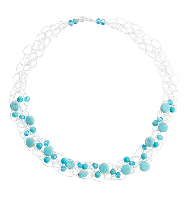 Collar TejidoTurquesa